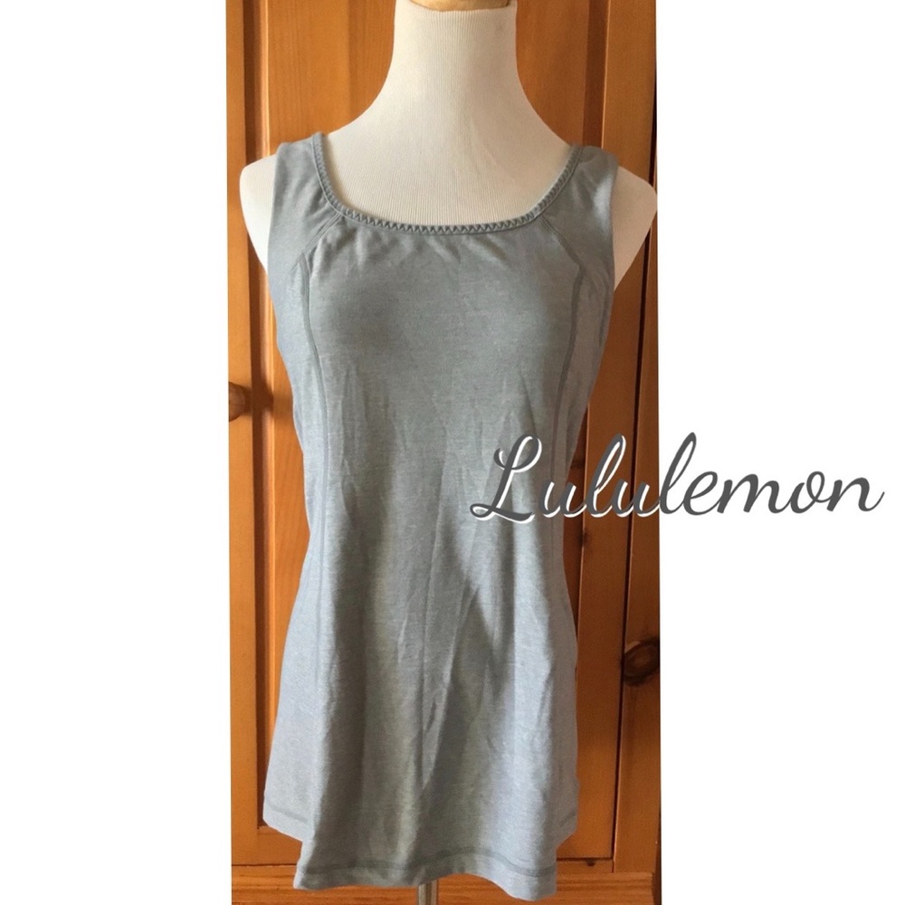 Lululemon Gray Ruffle Tank Top